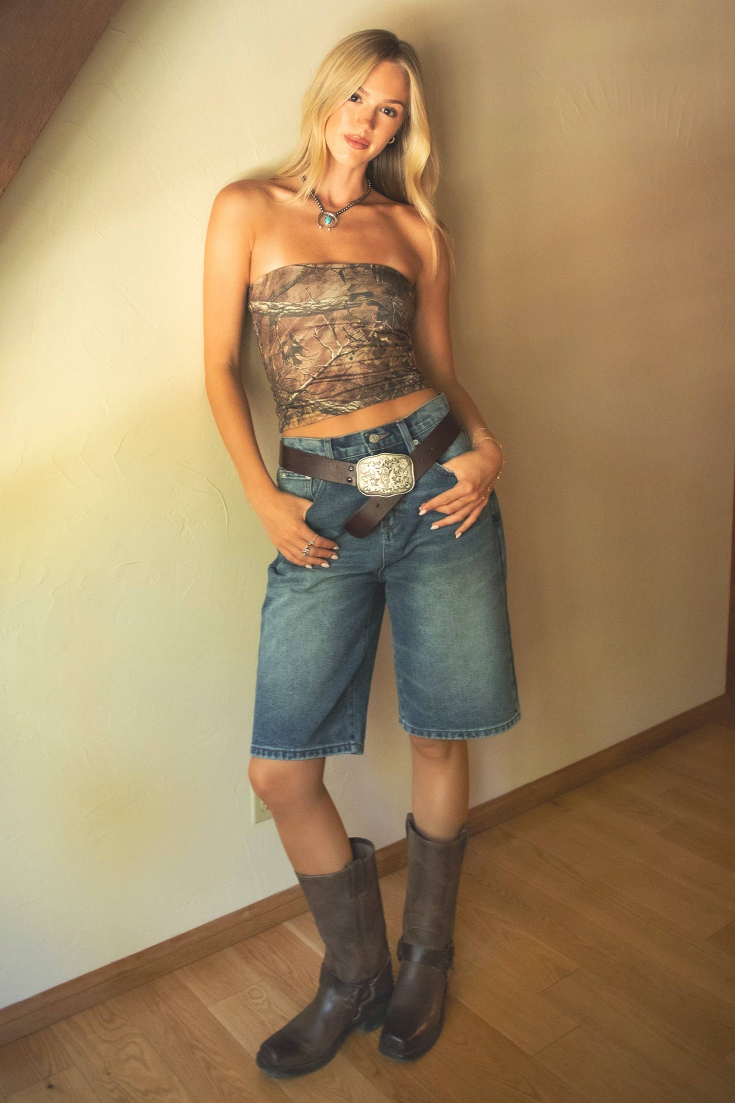 DELTA Camo Strapless Top