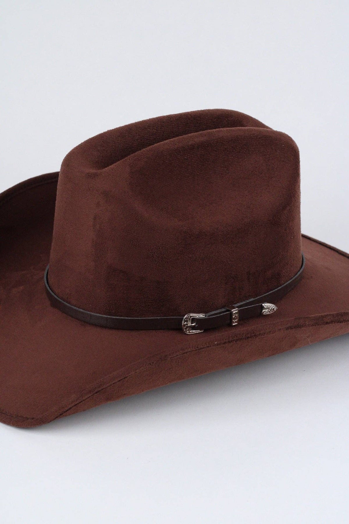 Crocodile Print Leather Hat Band w/ Buckle