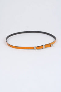 Crocodile Print Leather Hat Band w/ Buckle