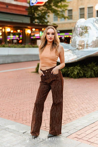 Camel Sleeveless Crop Top