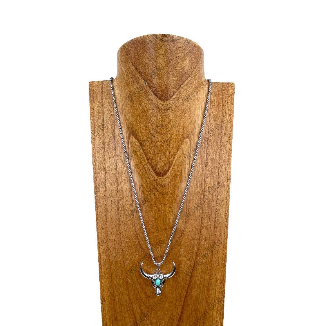 Long Horn Pendant Necklace