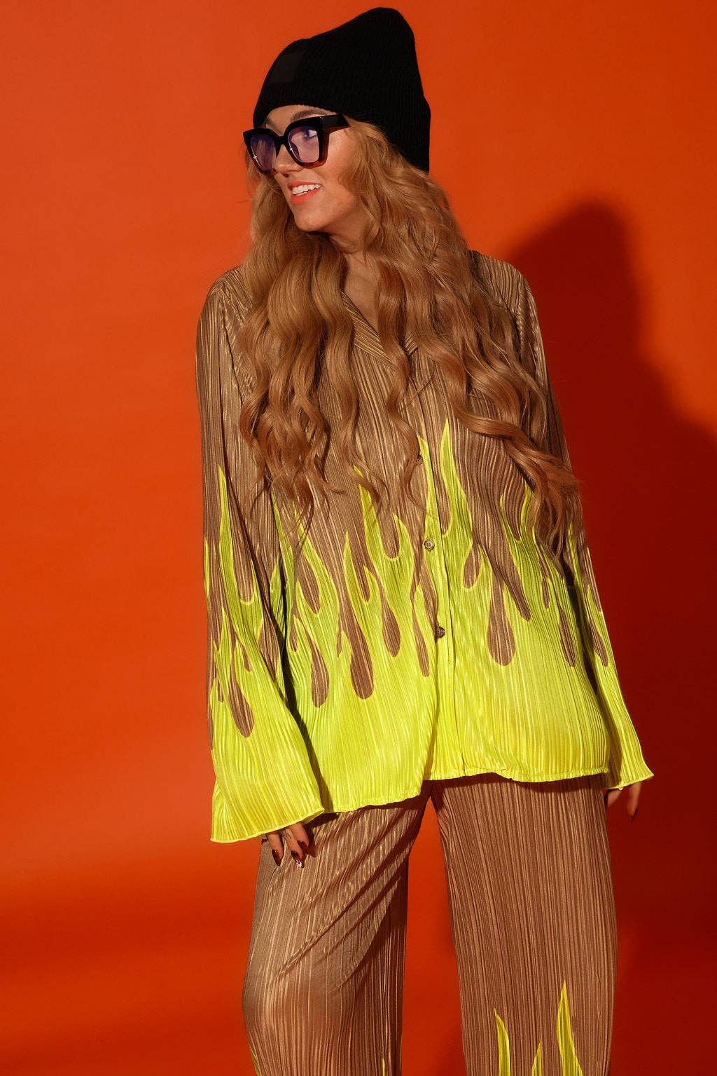 Burn Baby Burn Plisse Set