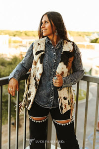 Concho Vest W Side Fringe