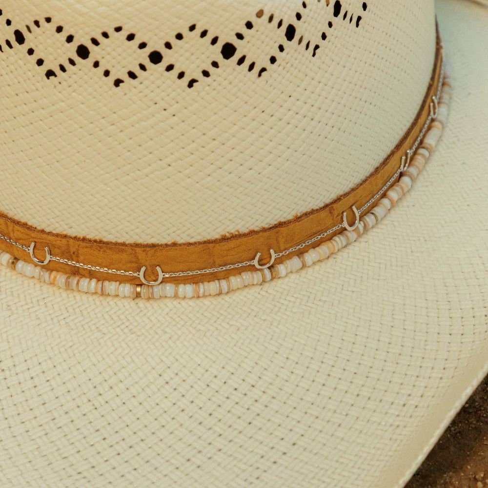 Beige Shell Hat Band - Josie