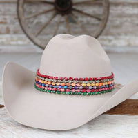 Chunky Orange Stone Hat Band - Terracotta