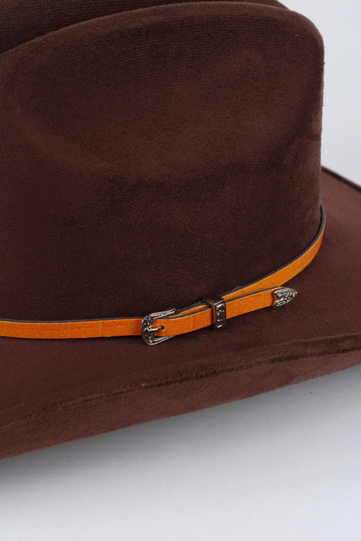 Crocodile Print Leather Hat Band w/ Buckle