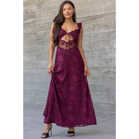 RUMI BURNOUT CHIFFON DRESS