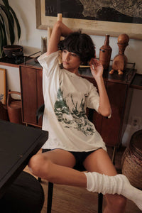 Horses Through Woods Distress Graphic Tee