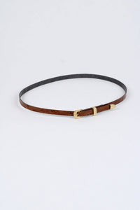 *Ostrich Print Leather Hat Band w/ Buckle