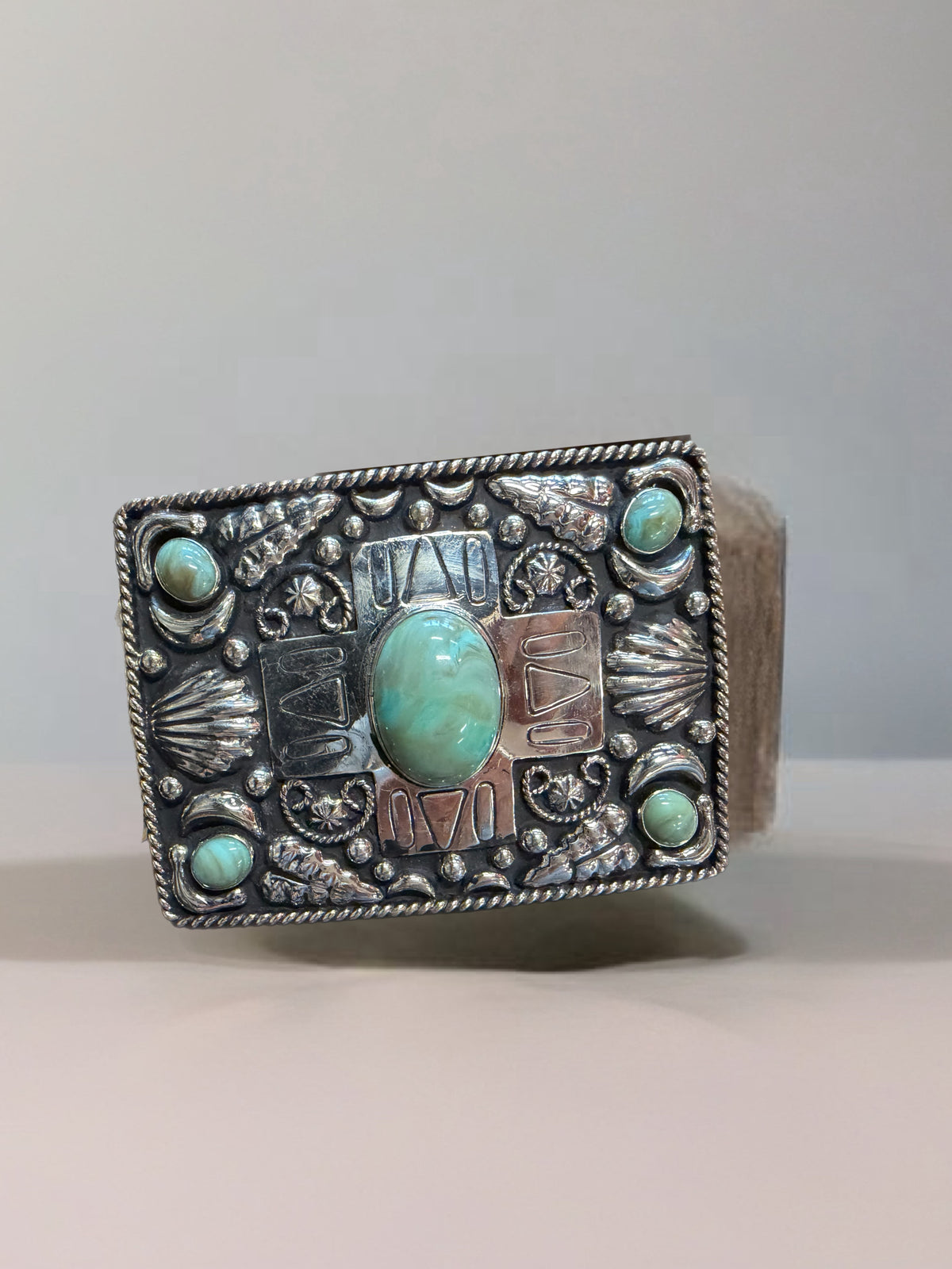 Turquoise Cross Belt Buckle