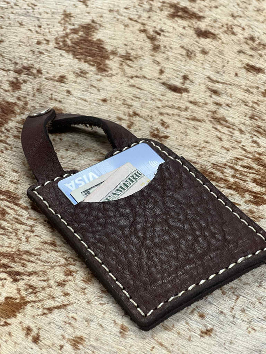 Leather Boot Wallet With Snap Strap