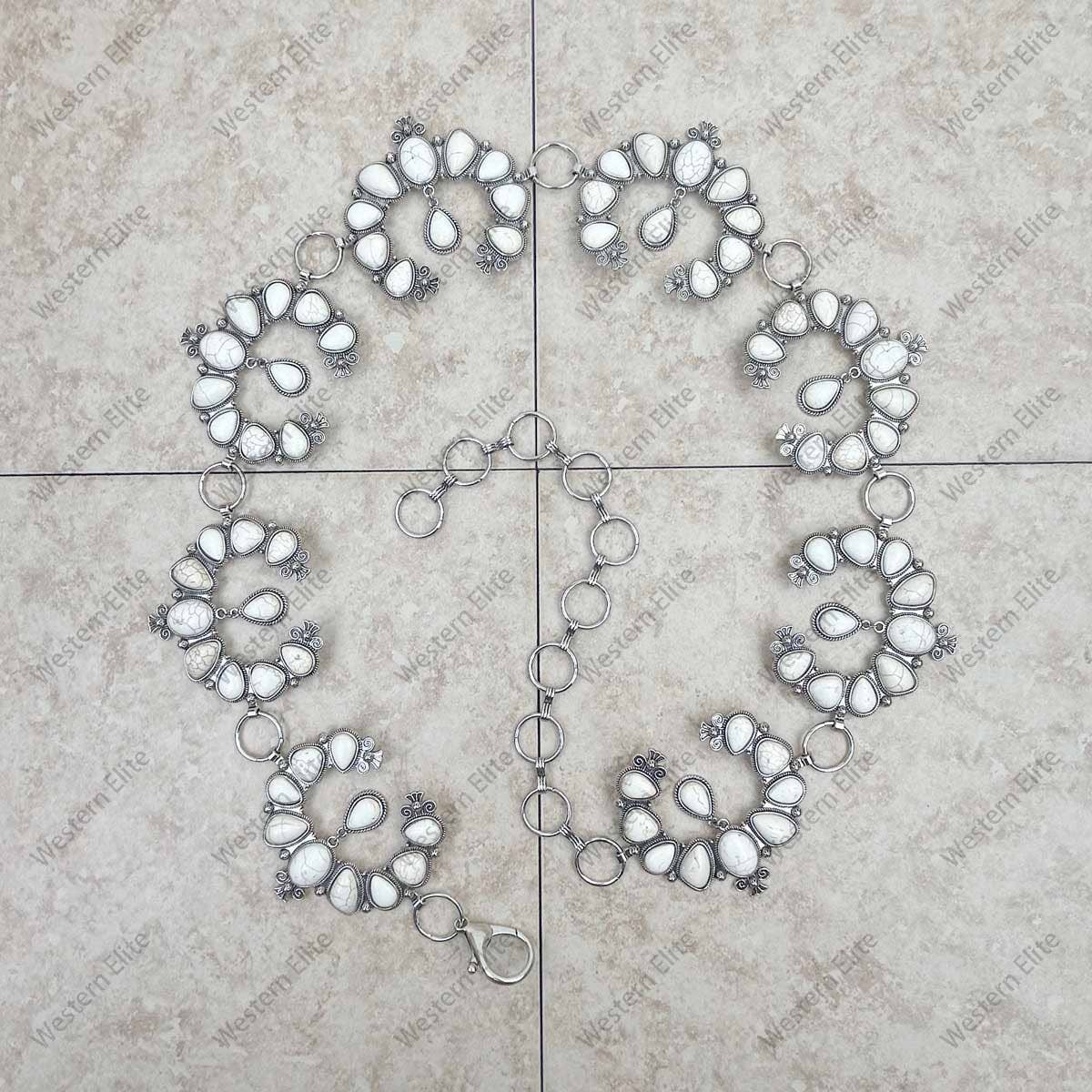 Squash Blossom Chain Belt