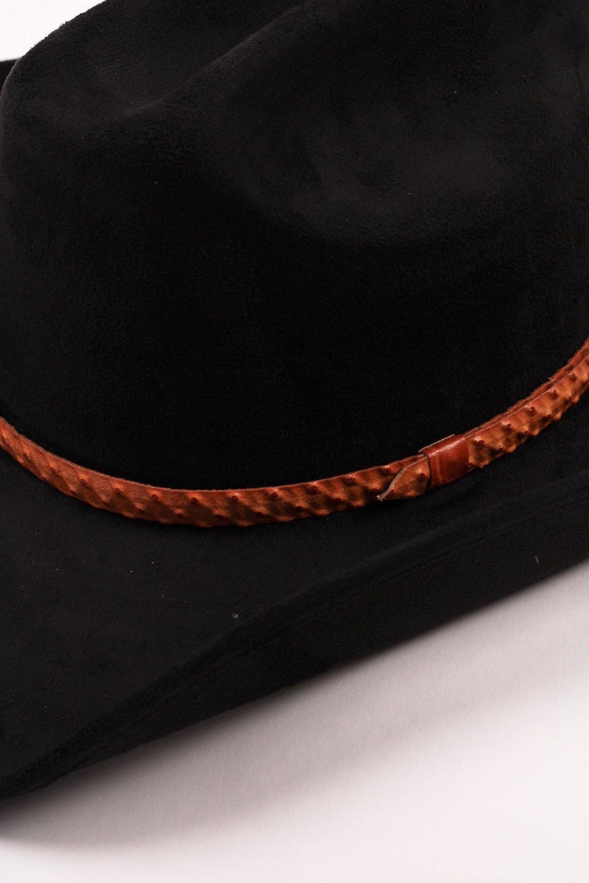 Leather Ostrich Hat Band  / Princeton Orange