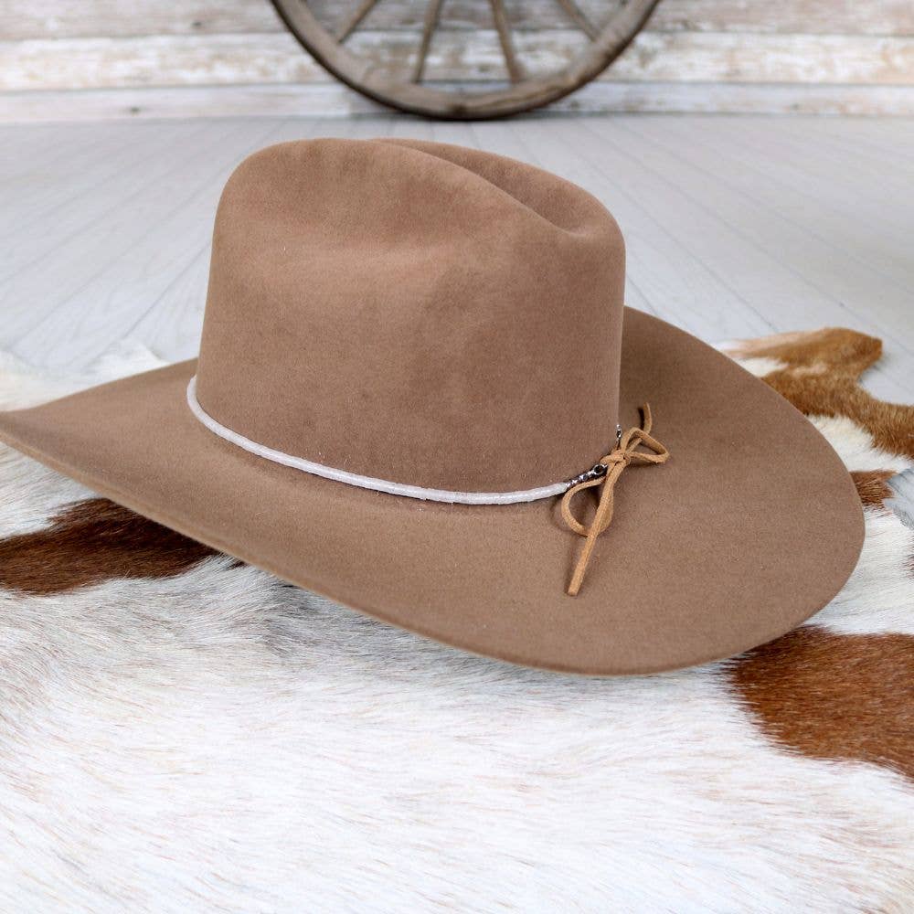 White Jade Stone Hat Band