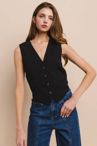 CRISS CROSS BACK TAILORED VEST