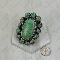 Green Turquoise Oval Ring
