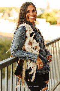 Concho Vest W Side Fringe