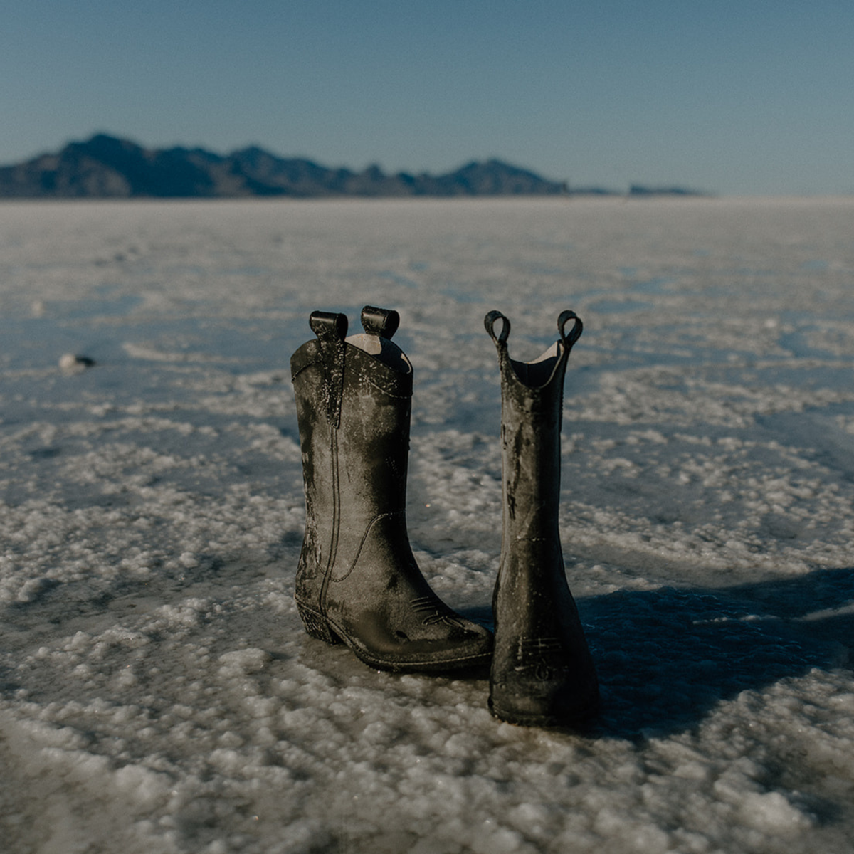 All Weather Rubber Cowboy Boots- Midnight Black