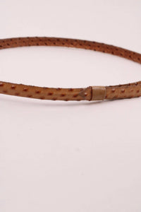 Leather Ostrich Hat Band  / Nude
