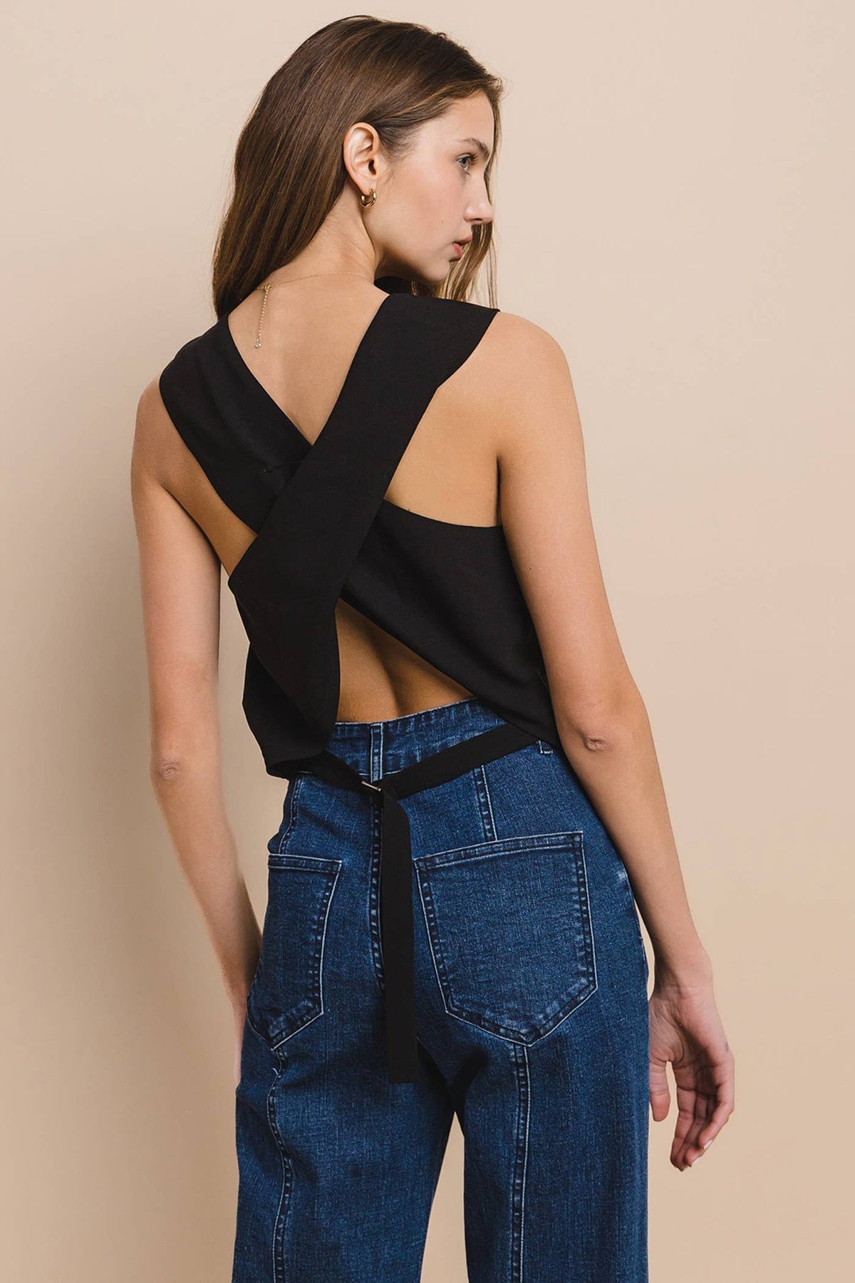 CRISS CROSS BACK TAILORED VEST