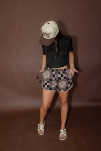Quilted Track Shorts