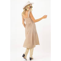 SONORA CHIFFON BUTTON OPEN LONG TANK