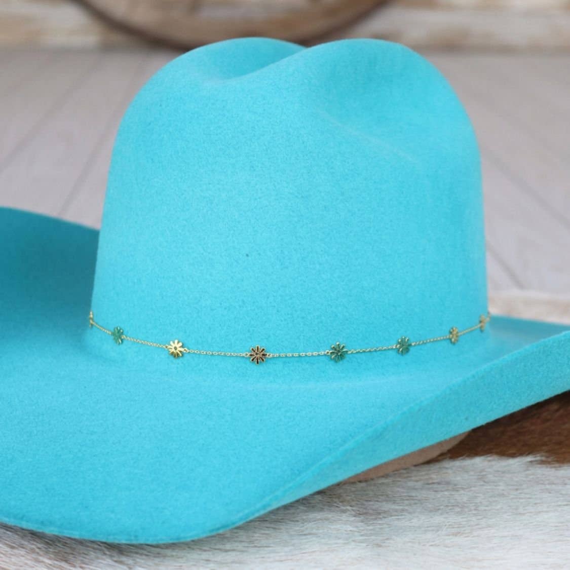 14K Gold Plated Daisy Chain Hat Band
