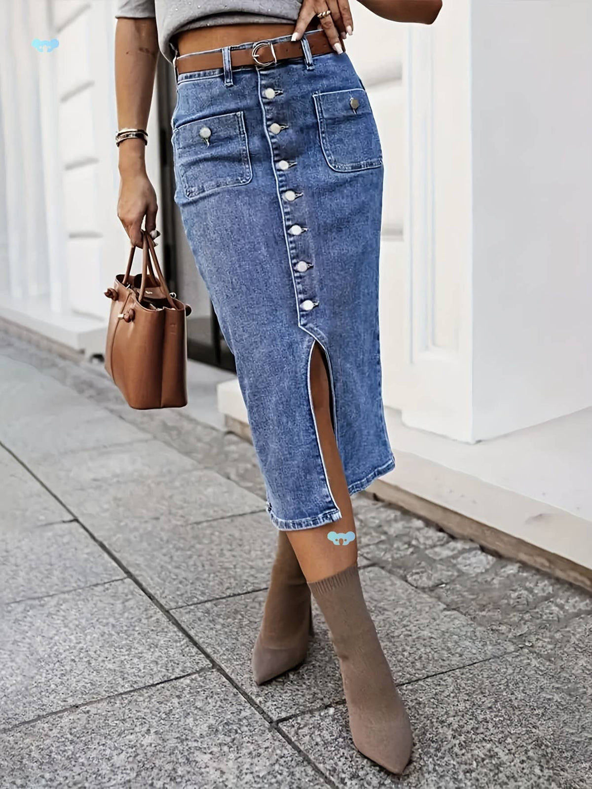 Denim Pencil skirt