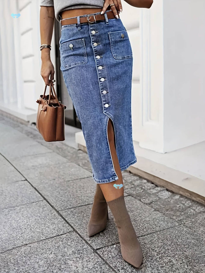 Denim Pencil skirt