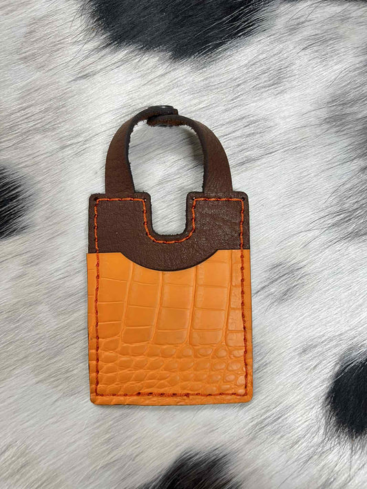 Leather Boot Wallet With Snap Strap