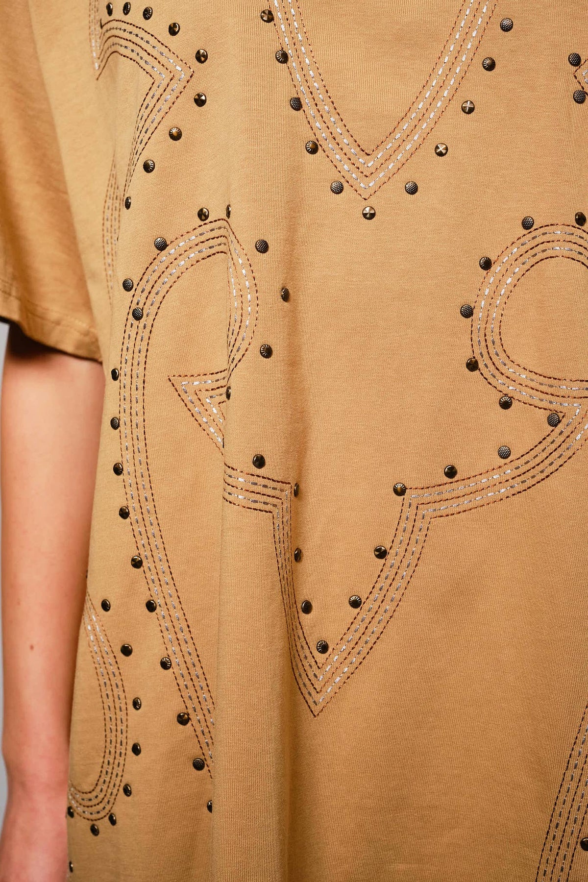 Studded Western T-Shirt Dress