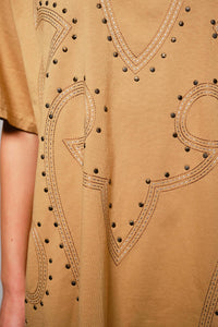 Studded Western T-Shirt Dress