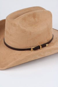 Crocodile Print Leather Hat Band w/ Buckle