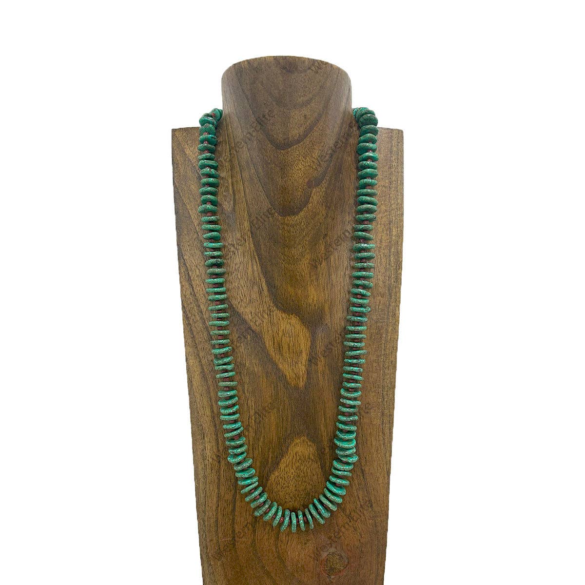 Flat Turquoise Stone Necklace