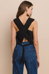 CRISS CROSS BACK TAILORED VEST