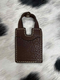 Leather Boot Wallet With Snap Strap