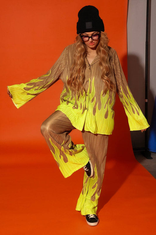 Burn Baby Burn Plisse Set