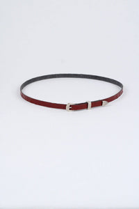 *Ostrich Print Leather Hat Band w/ Buckle