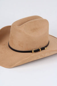 Crocodile Print Leather Hat Band w/ Buckle