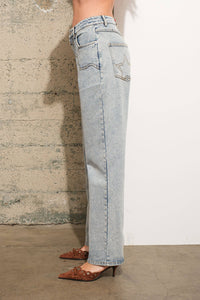 Western Yoke Studded Denim Jeans