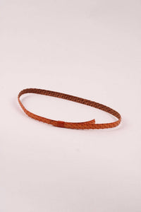 Leather Ostrich Hat Band  / Princeton Orange