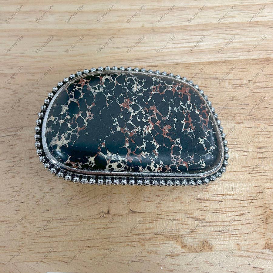 Black Turquoise Belt Buckle