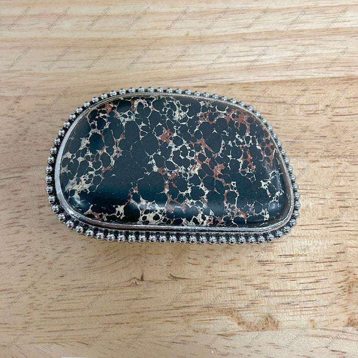 Black Turquoise Belt Buckle