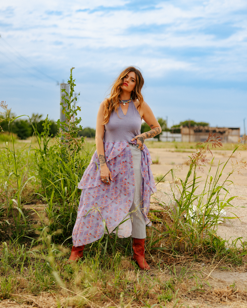 LEVI RUFFLE MAXI TOP