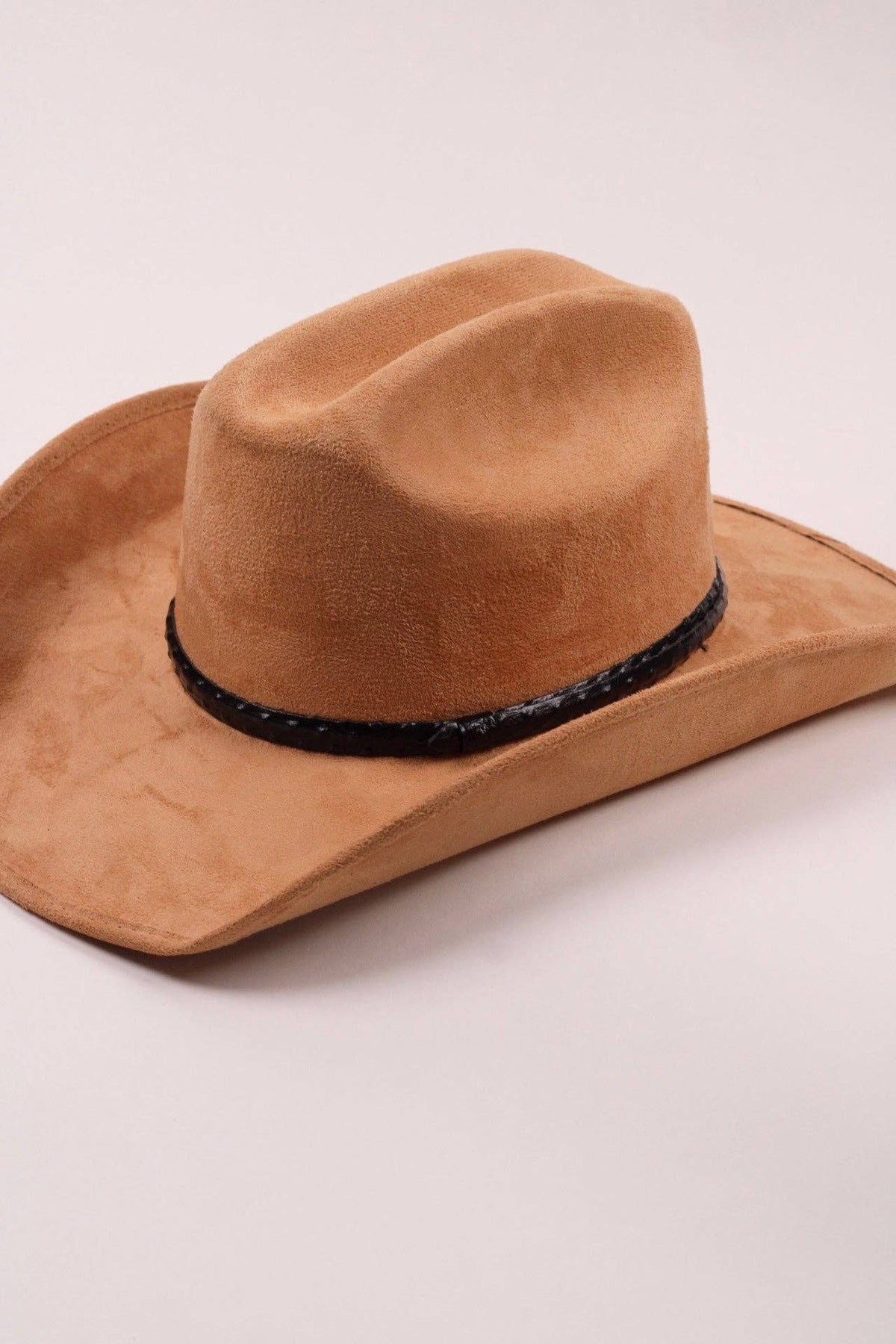 Leather Ostrich Hat Band  / Black