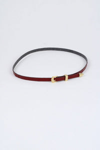 *Ostrich Print Leather Hat Band w/ Buckle