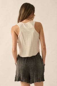 Freedom Flying Eagle Vintage-Wash Graphic Tank Top