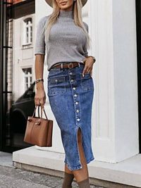 Denim Pencil skirt